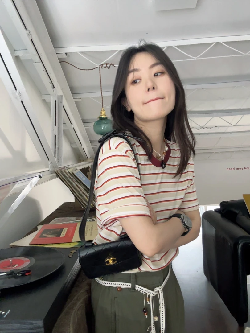 【ZHANGDAYUN】24703#复古条纹短袖T恤