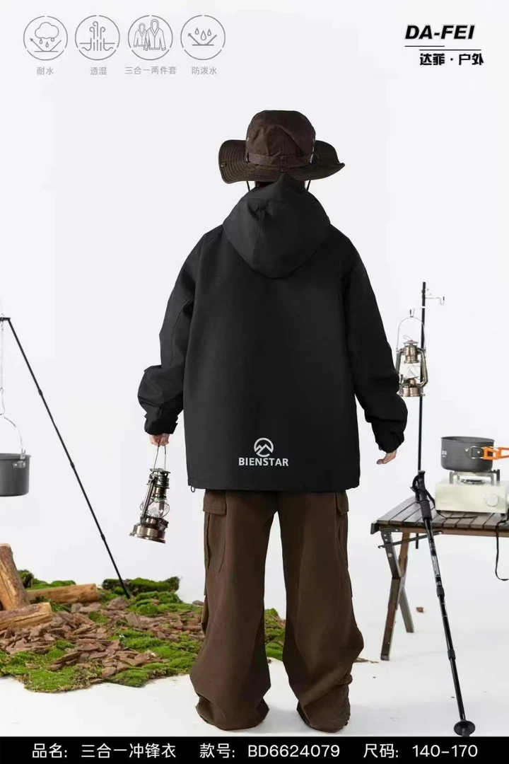 进藏登山必备三合一抓绒保暖冲锋衣外套