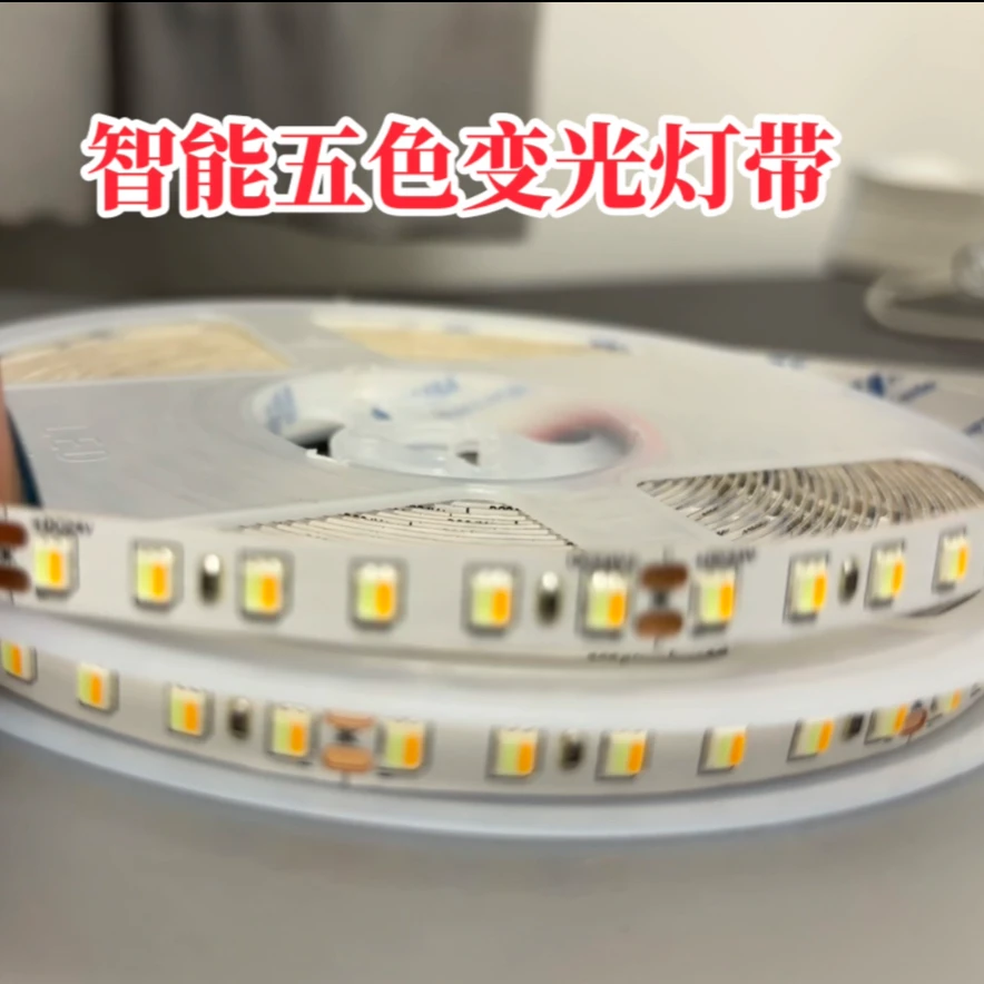 智能三色/五色变光24V低压灯带线形灯光源客厅家装高亮柔性照明