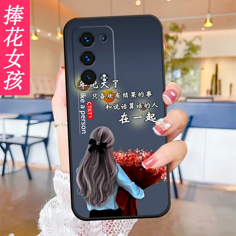 oppoReno6pro+手机壳PENM00软胶防摔可爱耐脏卡通女款包边男网红