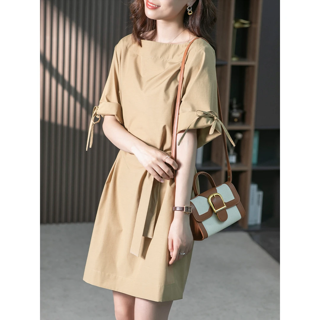 原形时尚设计感2025夏季韩版显瘦小众甜美气质仙女裙子 U85177