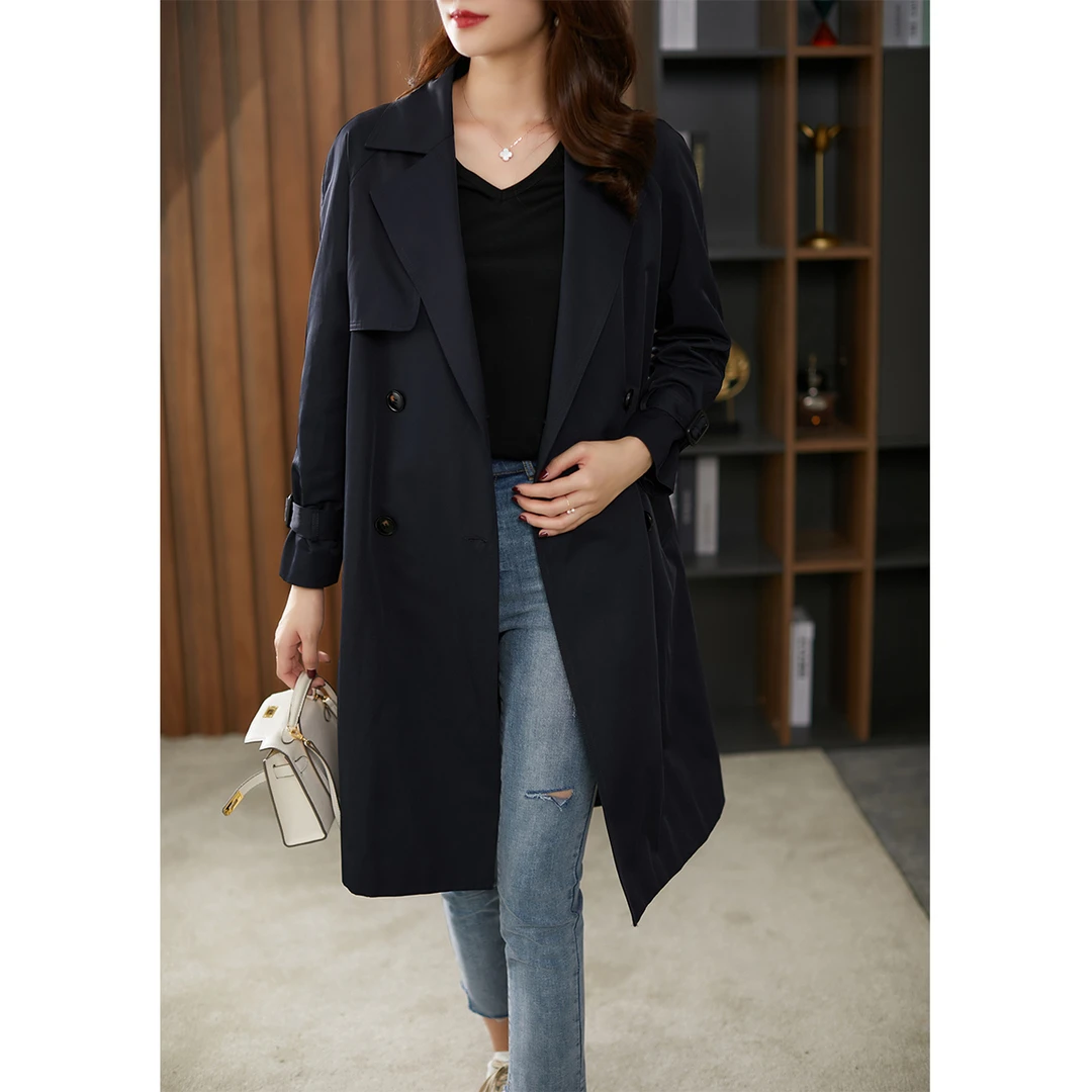 原形西装领风衣2025春季新款气质显瘦韩版设计感时尚外套76436