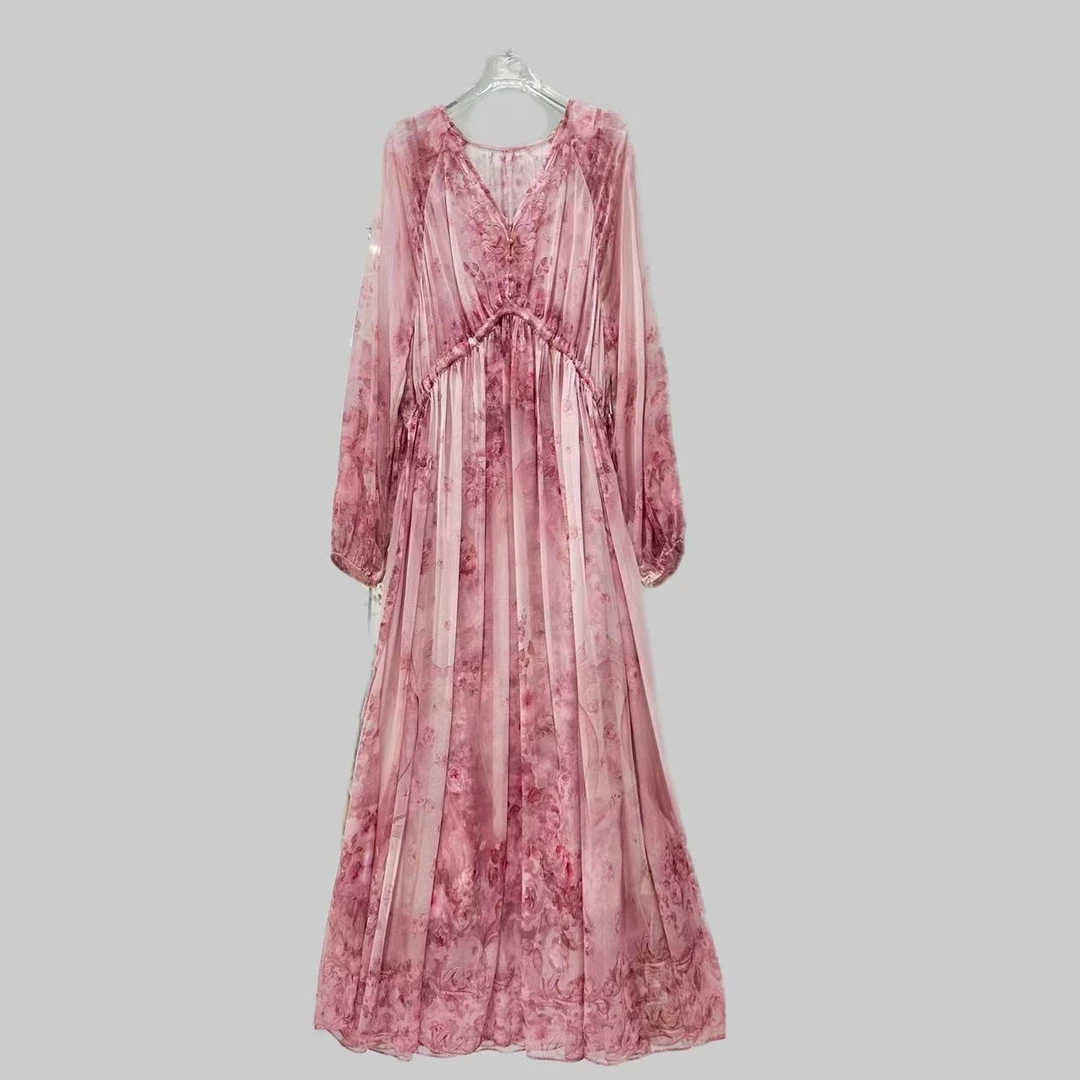 【彬仔-真丝】重磅100桑蚕丝连衣裙YR24D300-12