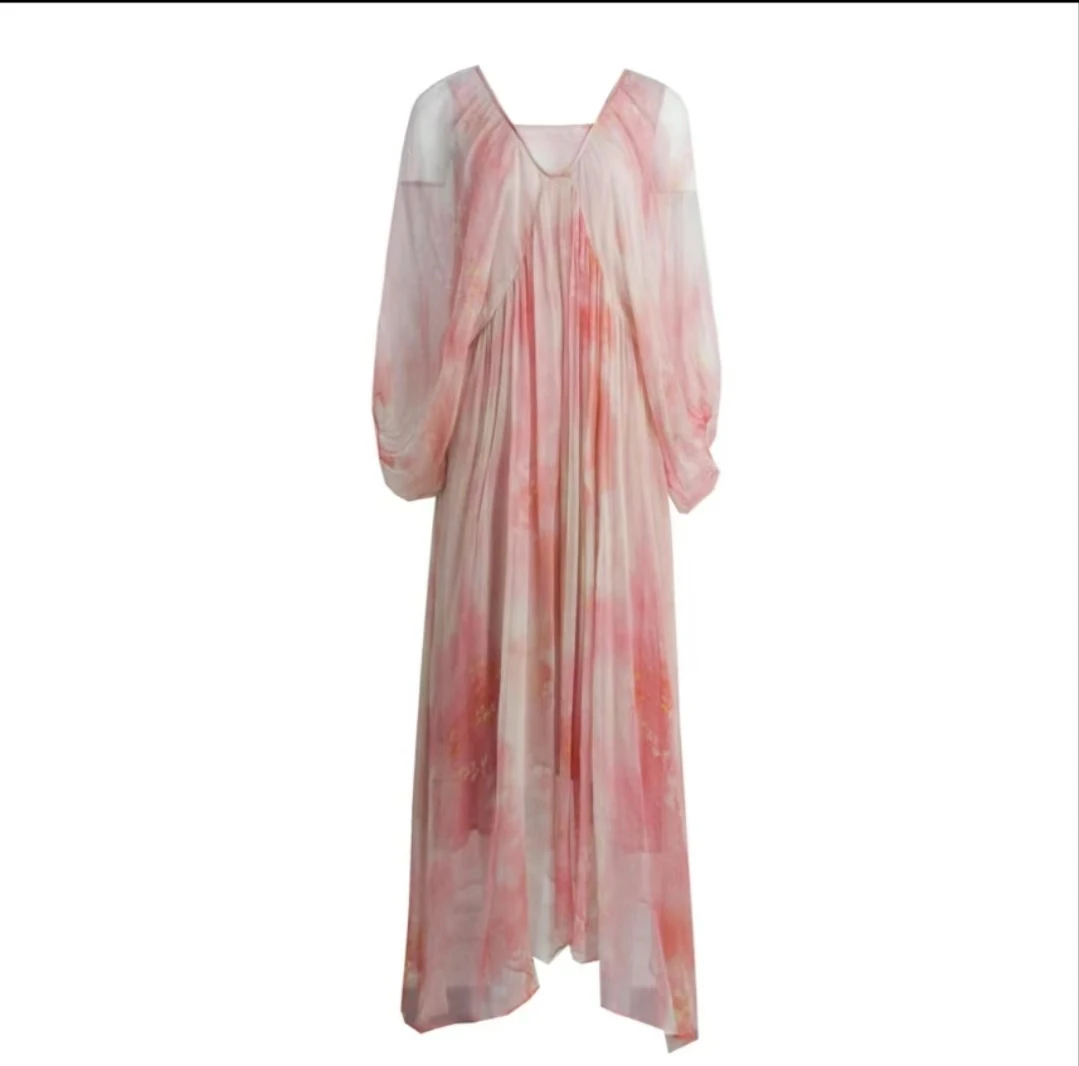 【彬仔-真丝】重磅100桑蚕丝连衣裙HF24311