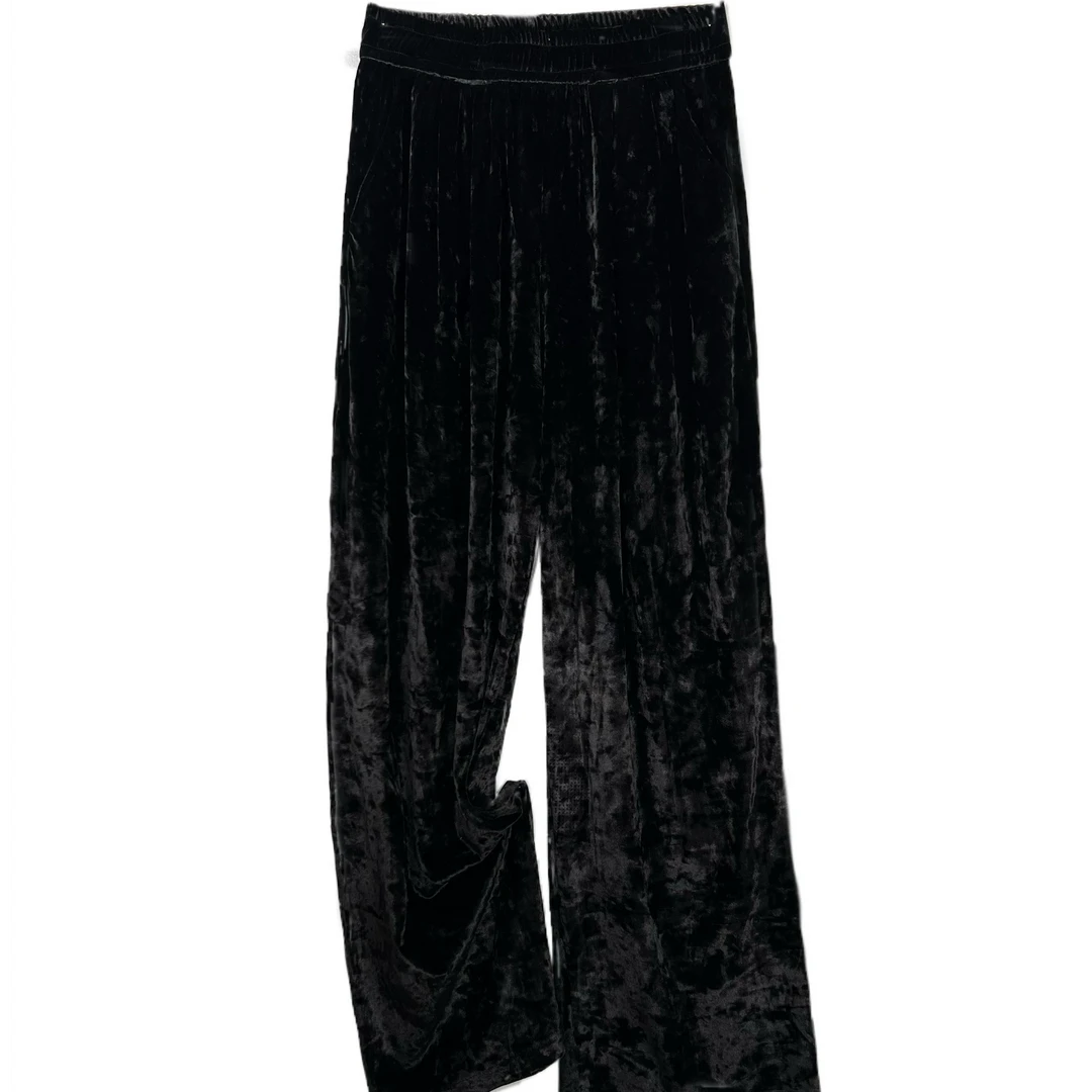 【丝绒长裤-加绒】秋冬季高腰休闲百搭金丝显瘦裤子垂感长裤