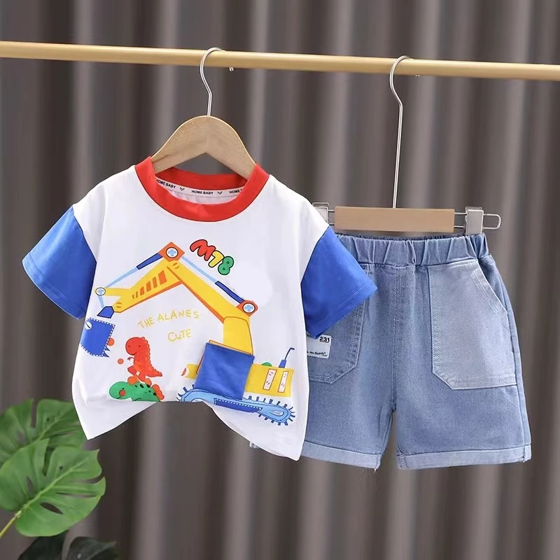 2024夏季新款 挖机短袖套装