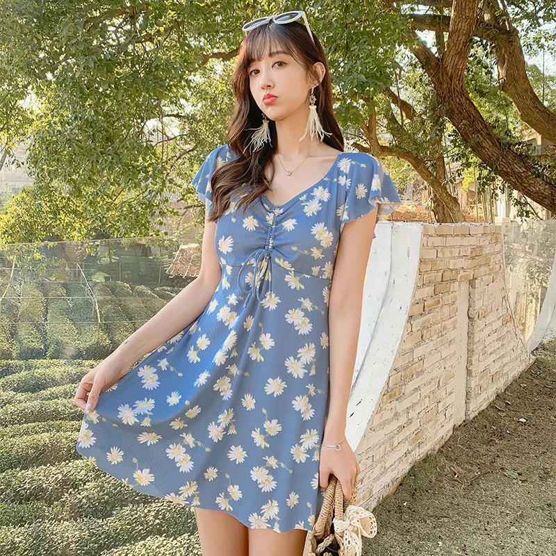 泳衣女中老年MM款保守连体大胸聚拢裙式遮肚显瘦妈妈温泉泳装大码