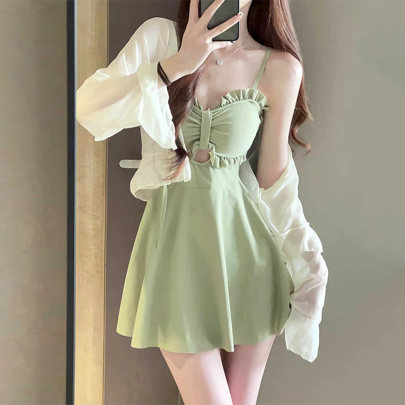 泳衣女高级气质夏季性感遮肚显瘦两件套分体游泳衣时尚小胸女女款