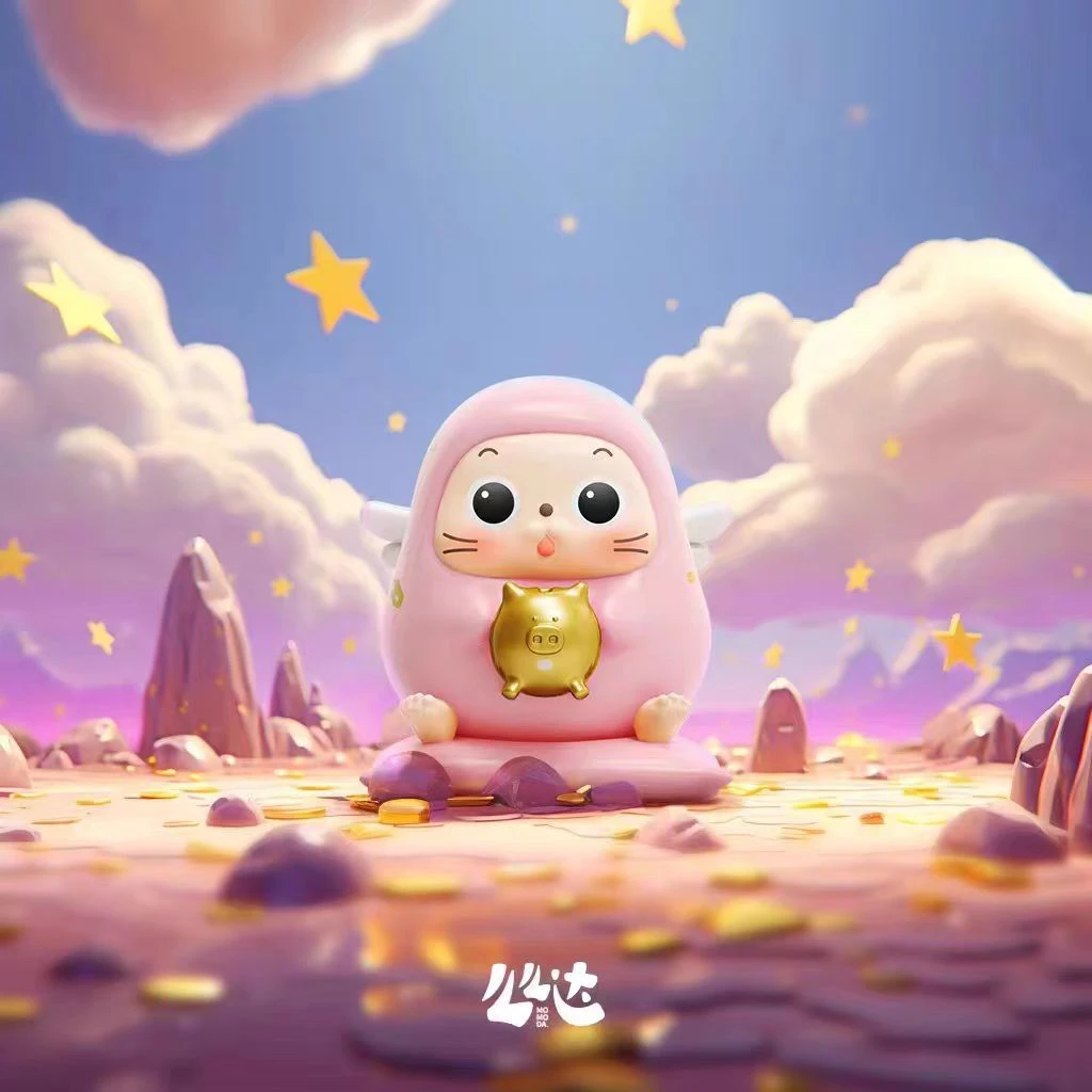 么么达盲盒财神爷金猪元宝如意生日礼物