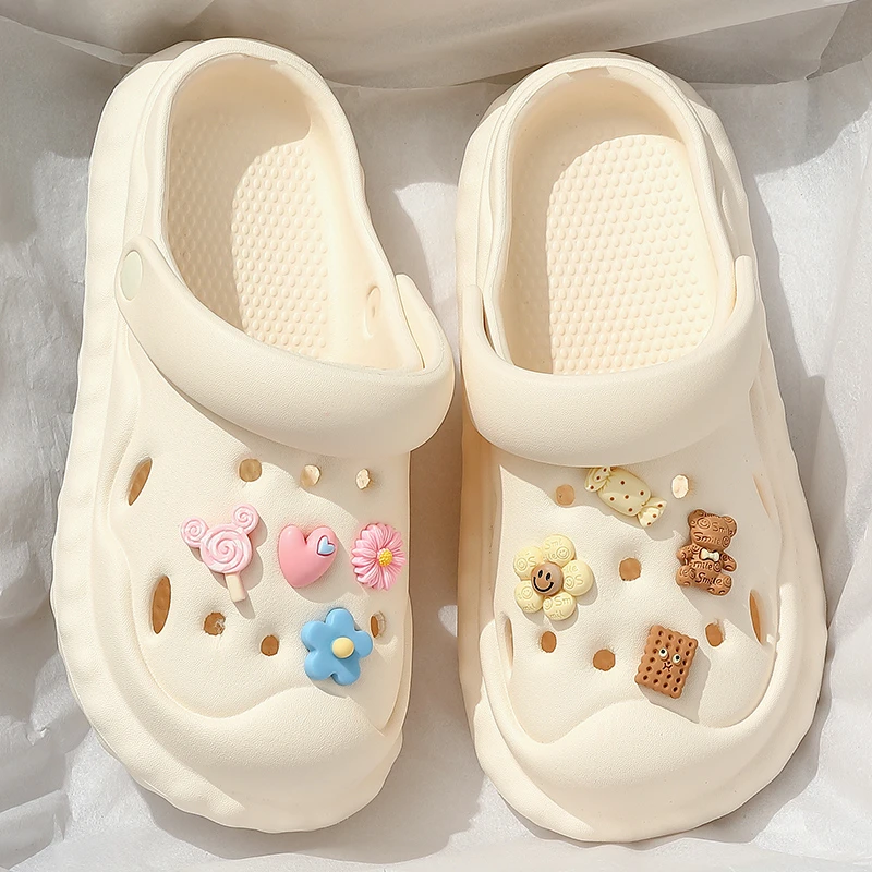 洞洞鞋女款防滑不臭脚2025新款爆款沙滩鞋厚底外穿包头凉拖鞋女士