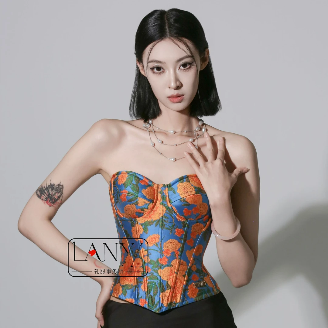 LANYI岚怡壹国色天香仙气显瘦通勤上衣（仅胸衣不含其它）