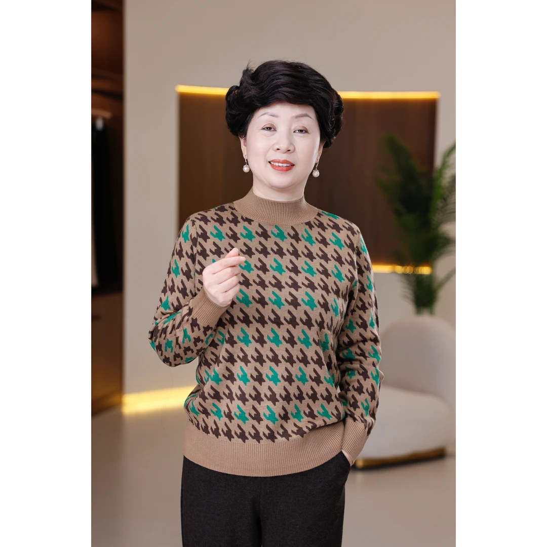 24款毛衣洋气针织衫加厚圆领秋冬打底衫时尚6171