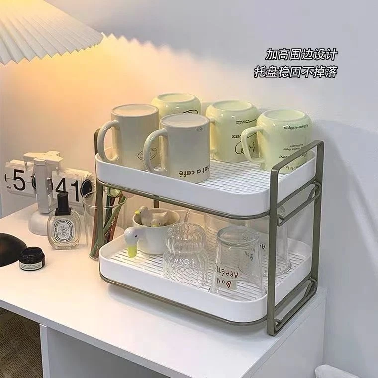 创意收纳轻奢玻璃杯沥水架家用水杯置物架杯子收纳架洋气网红杯架