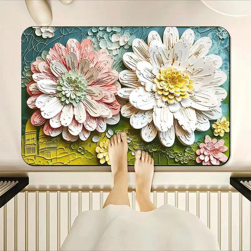 【硅藻泥】浴室地垫卫生间防滑吸水速干洗澡间脚垫厕所门口地毯卫浴