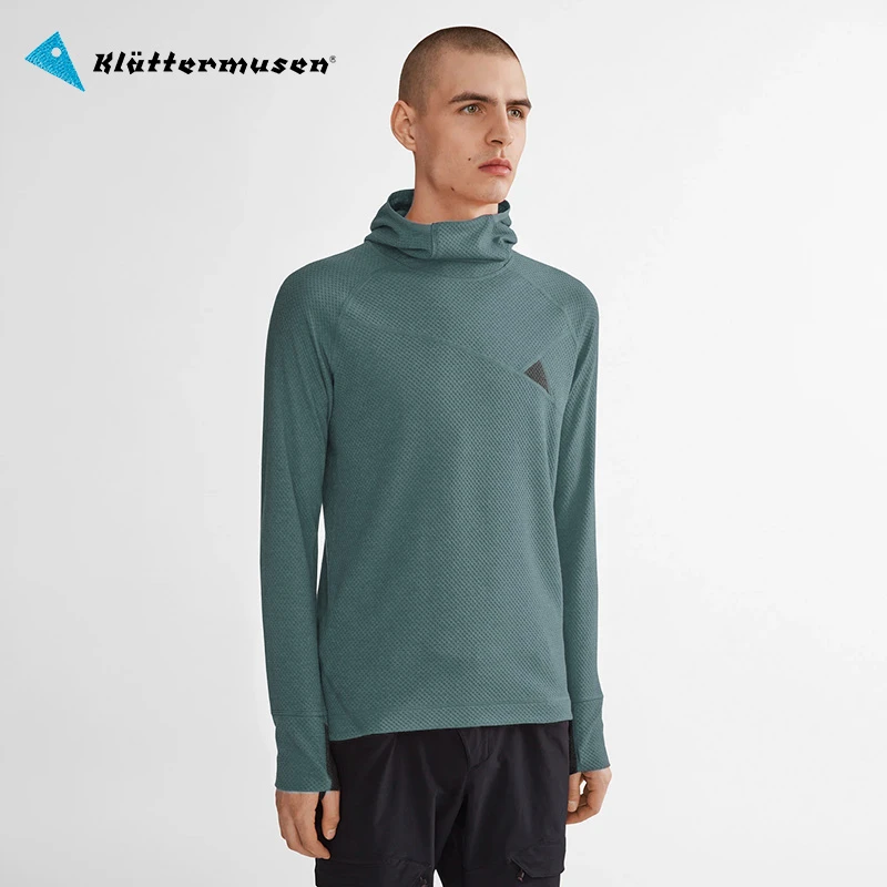KLATTERMUSEN/攀山鼠胡戈户外长袖套头帽衫卫衣男保暖快干20643M