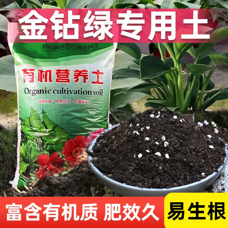 金钻绿专用营养土正宗养花种菜通用型家用土壤批发大包花土有机土