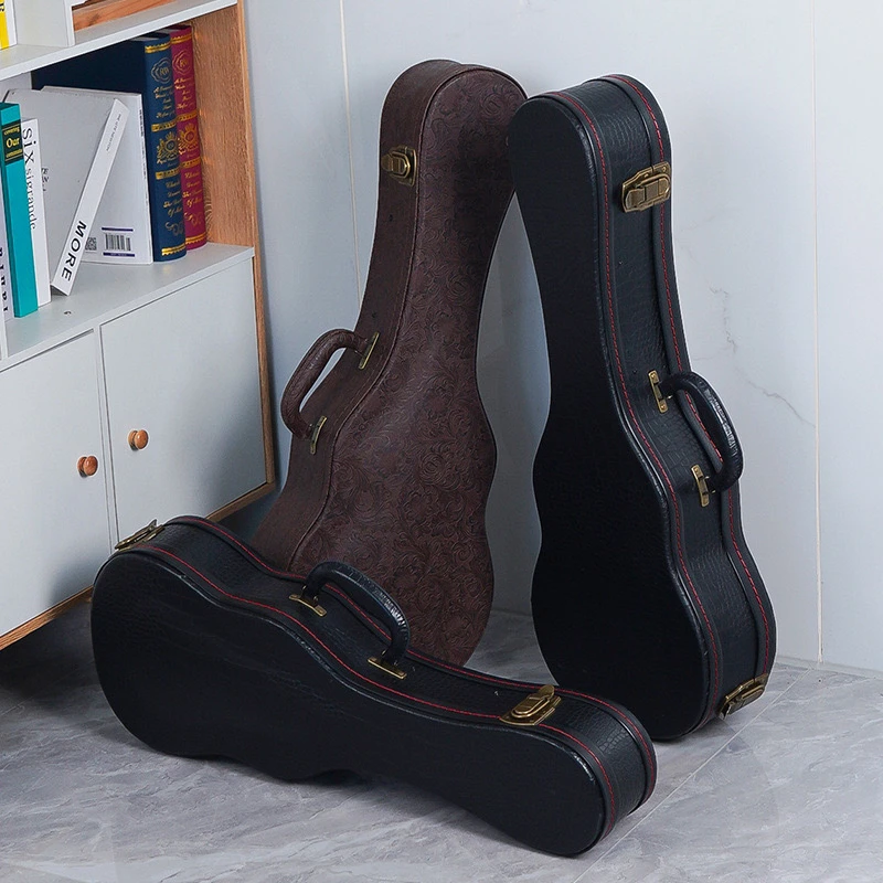 古典尤克里里琴箱坚固耐用防小提琴23.26寸寸皮质高品质皮质琴盒