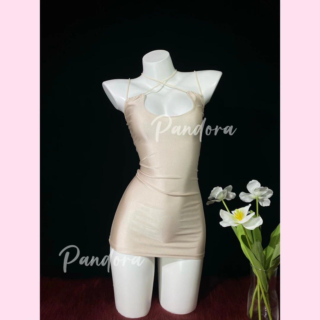 『Pandora』性感吊带多穿法绑带包臀后妈裙修身辣妹纯欲风紧身 气质