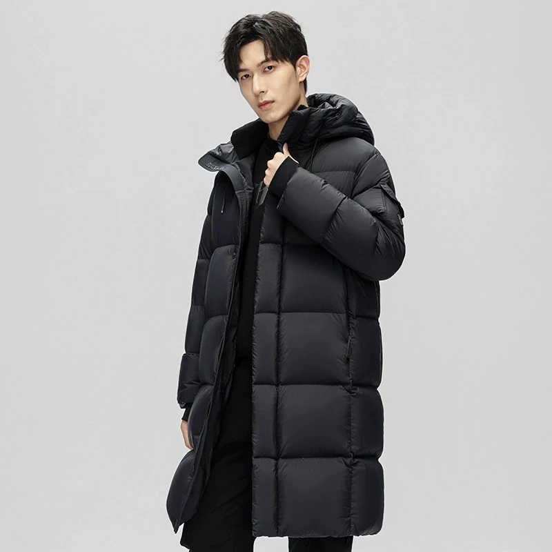 V/雅鹿300克高充绒】官方情侣款男女同款羽绒服长款极寒鹅绒外套潮