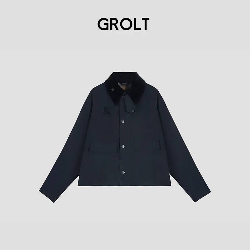 翻领工装风外套宽松休闲百搭夹克上衣W1777