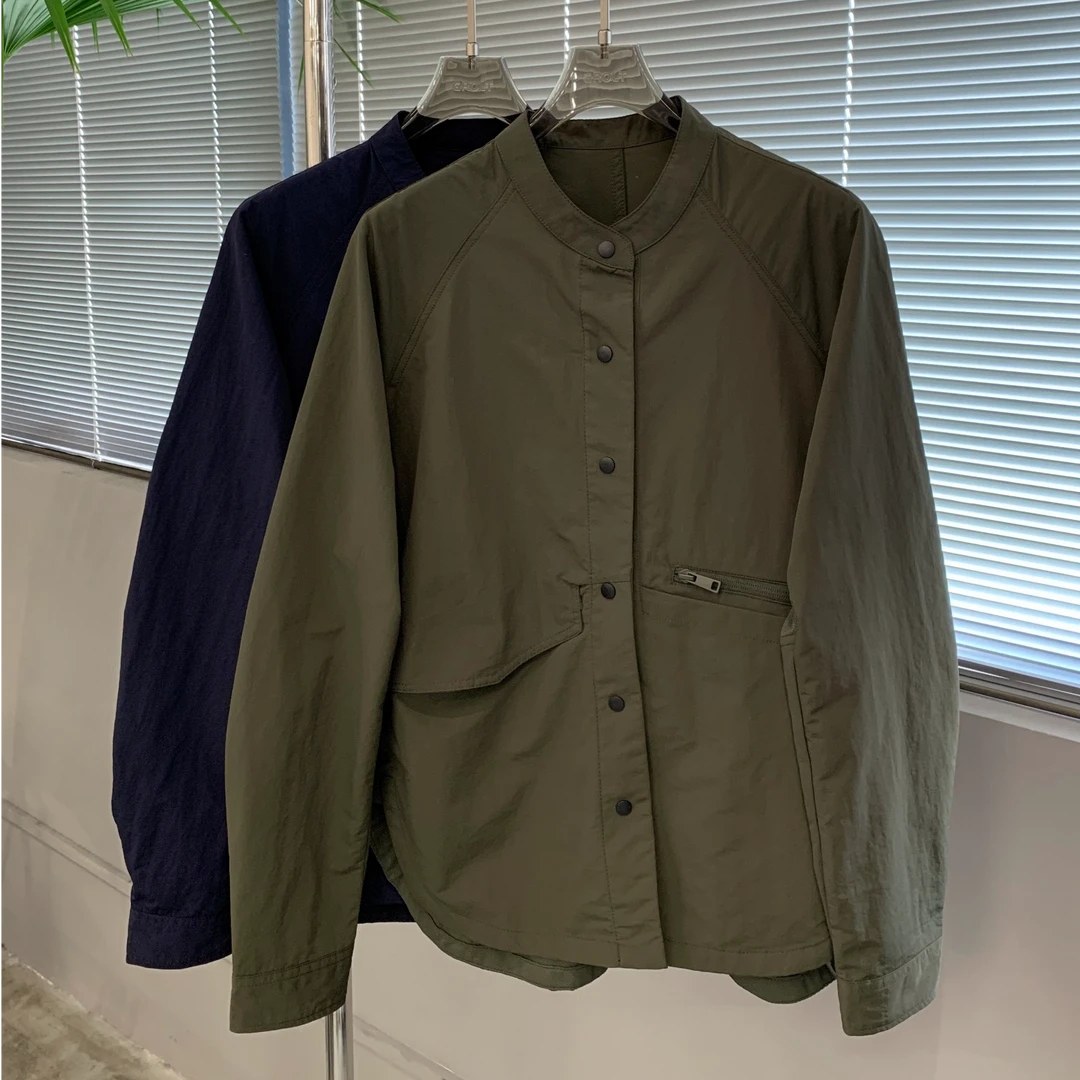 登山跑步梭织后背网布薄款轻户外衬衫女 C048