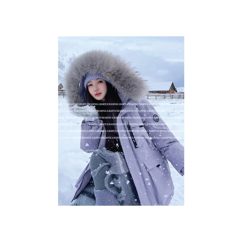 【勇哥专属】“大鹅派克鹅绒服”高级暮光紫升级发热 -20度抗风