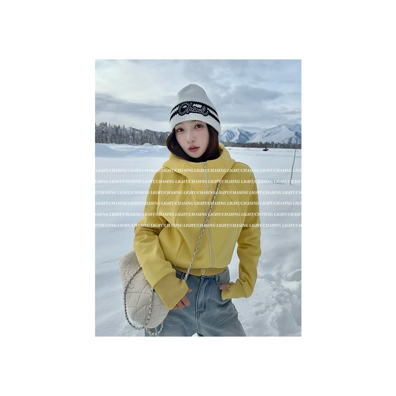【CHASING LIGHT】“lu风亮眼卫衣加厚保温休闲时髦卫衣 W2673/169号