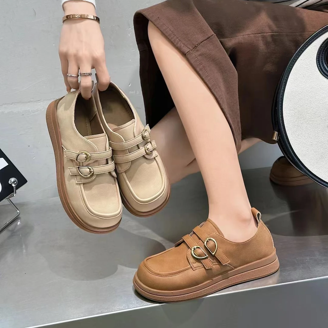 单鞋女新款秋款气质尖头通勤女鞋百搭法式博肯鞋985-1