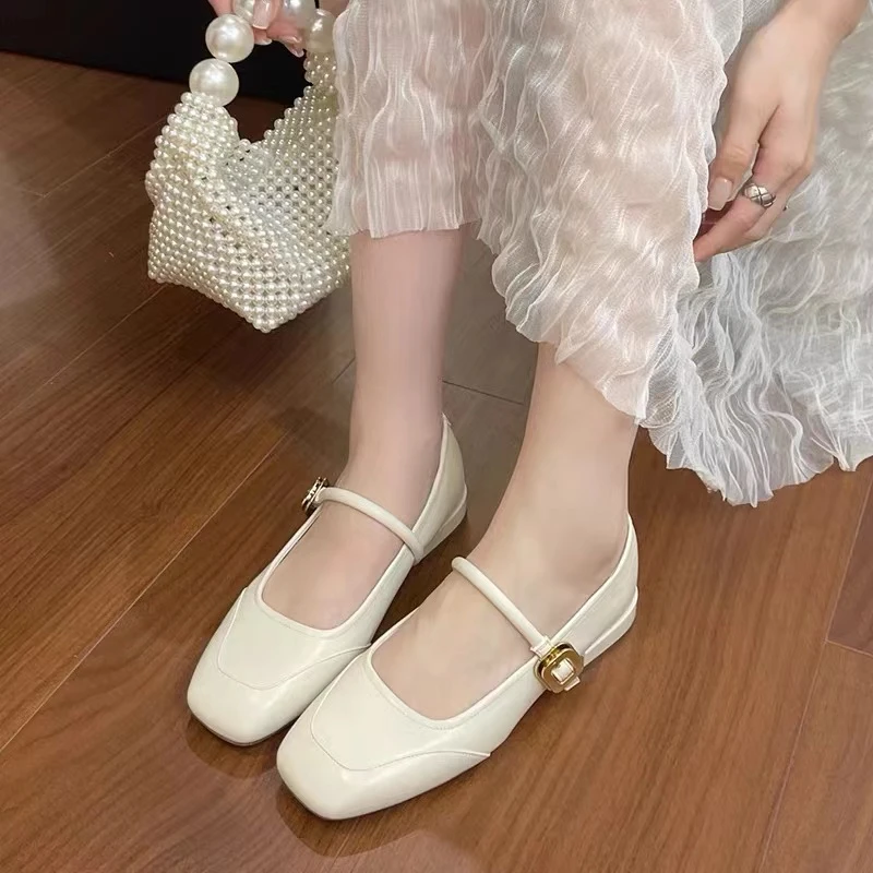 玛丽珍鞋夏季新款方头浅口一字扣带时尚百搭单鞋爆款3303-3