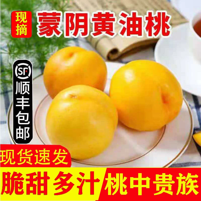 【顺丰包邮】蒙阴黄油桃黄桃现摘黄金蜜桃桃子新鲜应季孕妇脆甜水果