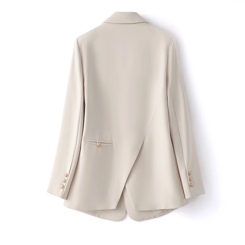 春秋季设计感西装外套女高级感2025新款韩版休闲女士开叉西服上衣