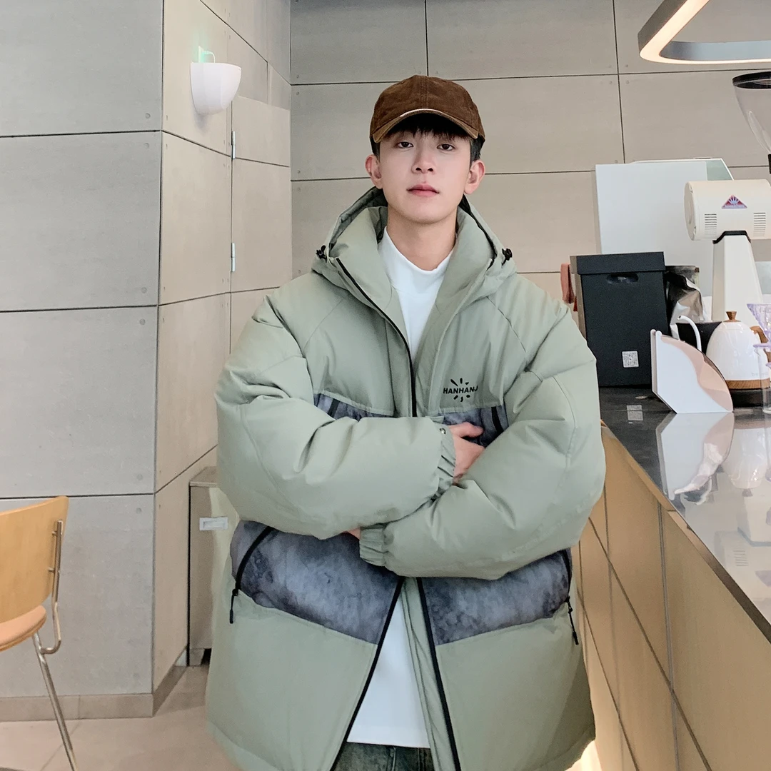 青少年男孩冬季时尚百搭相拼羽绒服659