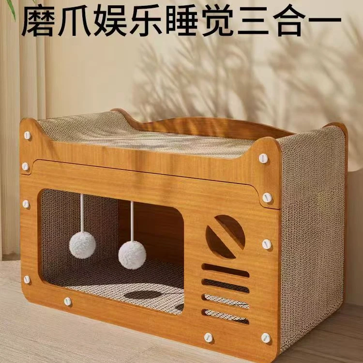 猫抓板猫窝一体双层别墅耐磨不掉屑超大号加厚猫爪板猫咪磨爪神器