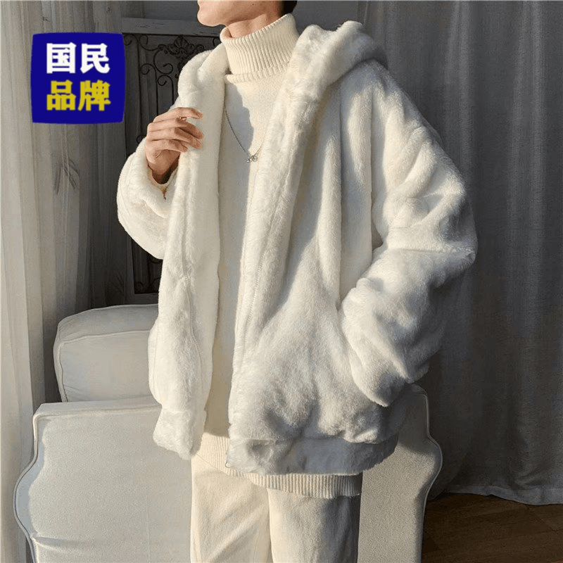 【小扬哥推荐】纯色双面绒潮牌棉服男冬季羊羔绒棉衣男女情侣百搭