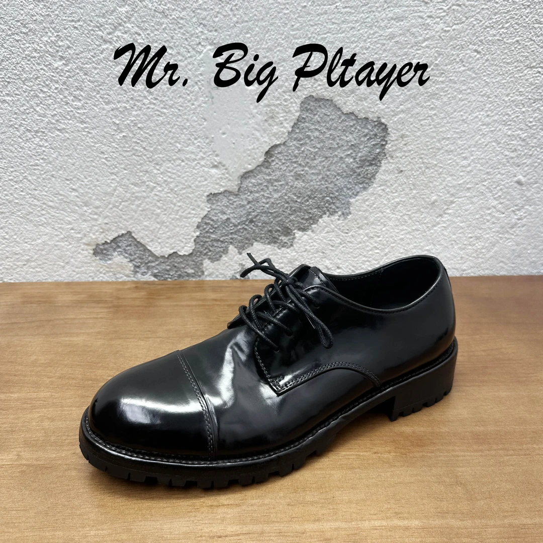 【意大利进口马臀皮】休闲男鞋真皮大底商务男皮鞋系带款圆头英伦风