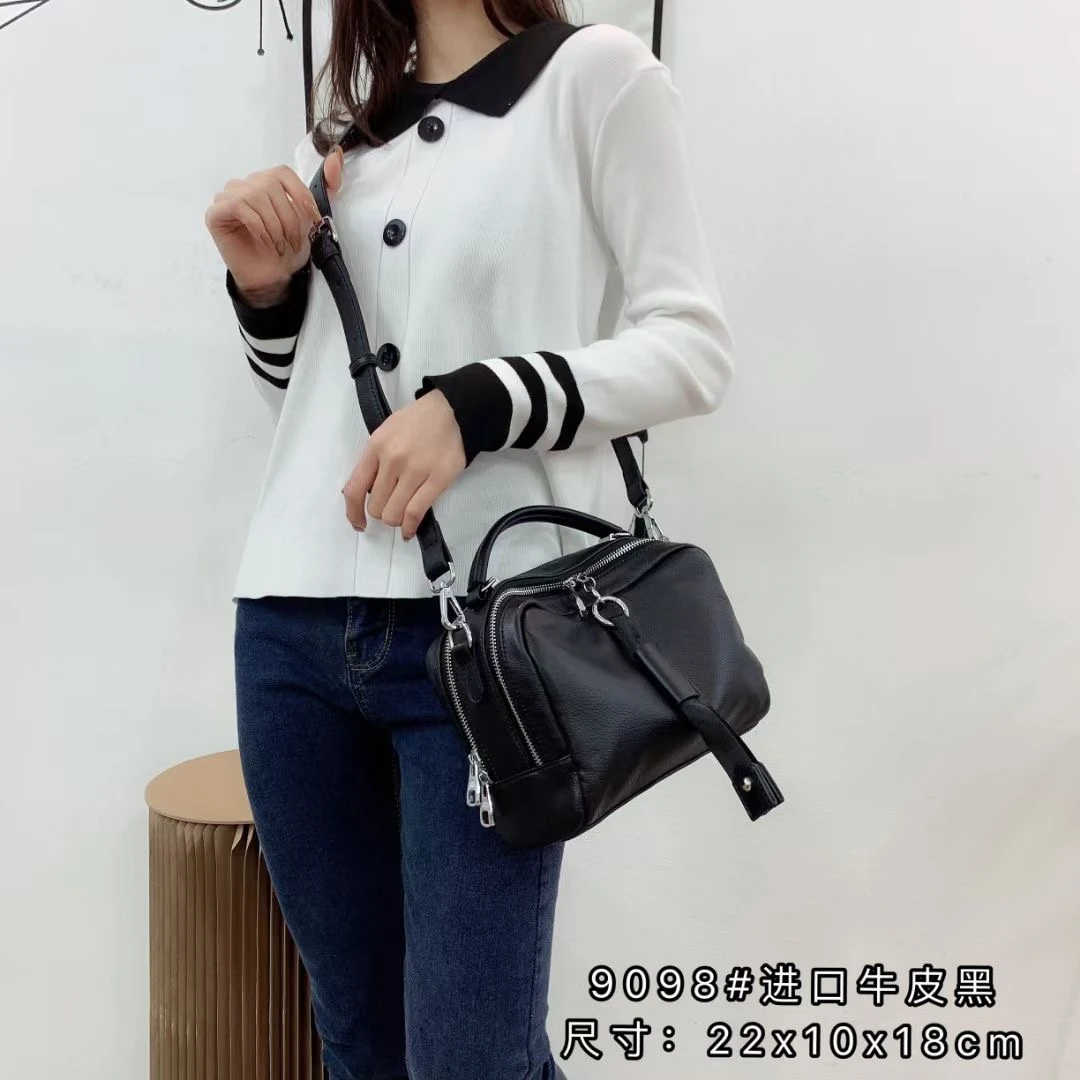 9098# 时尚百搭轻奢经典真皮女包
