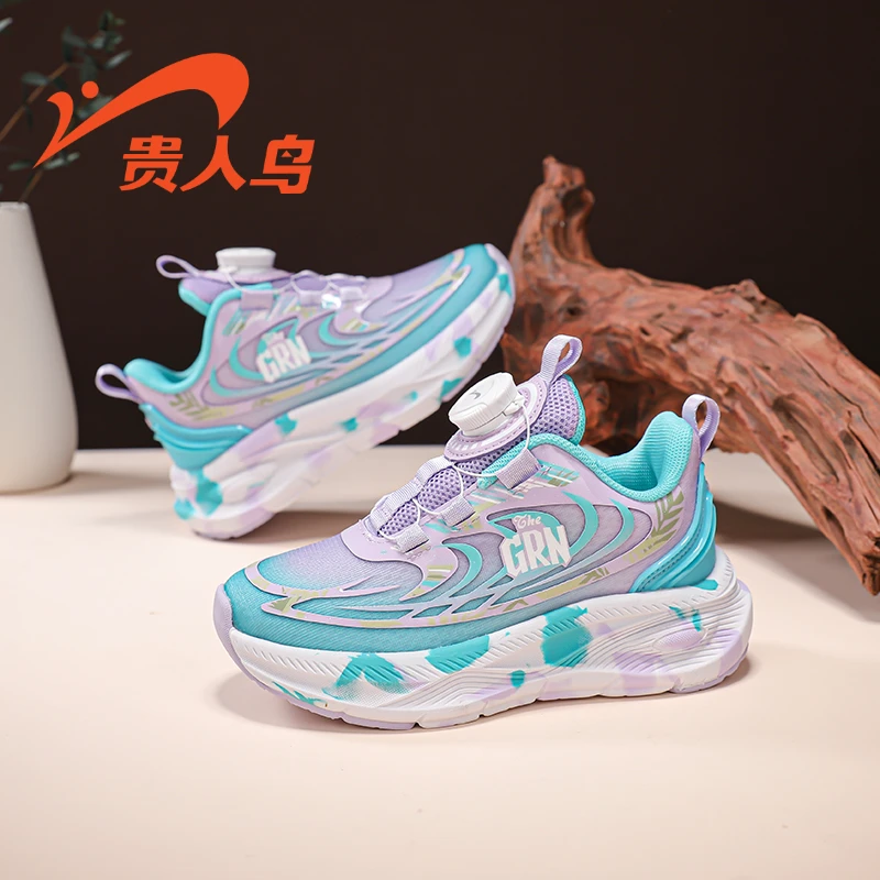 贵人鸟儿童鞋秋季6-12岁中大童软底防滑男童网面鞋女童轻便运动鞋