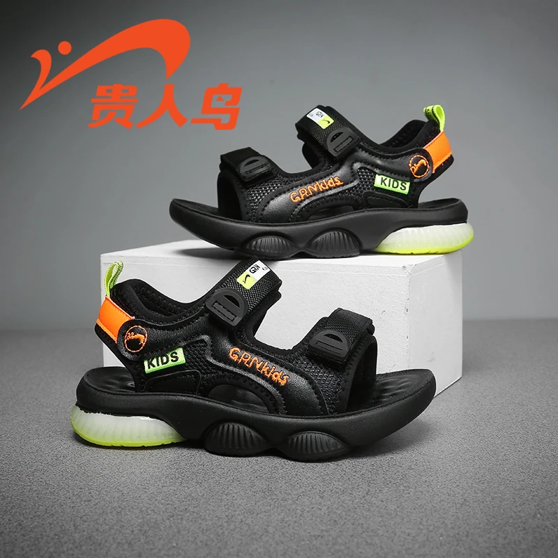 贵人鸟男童凉鞋2023年夏季休闲潮流沙滩童鞋减震防滑露趾凉鞋男孩