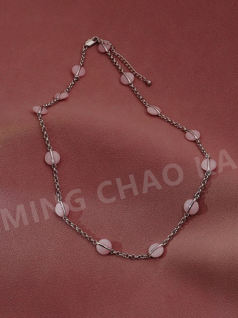 铜合金项链 简约轻奢项链小众气质时尚拼接锁骨链设计感韩版链子