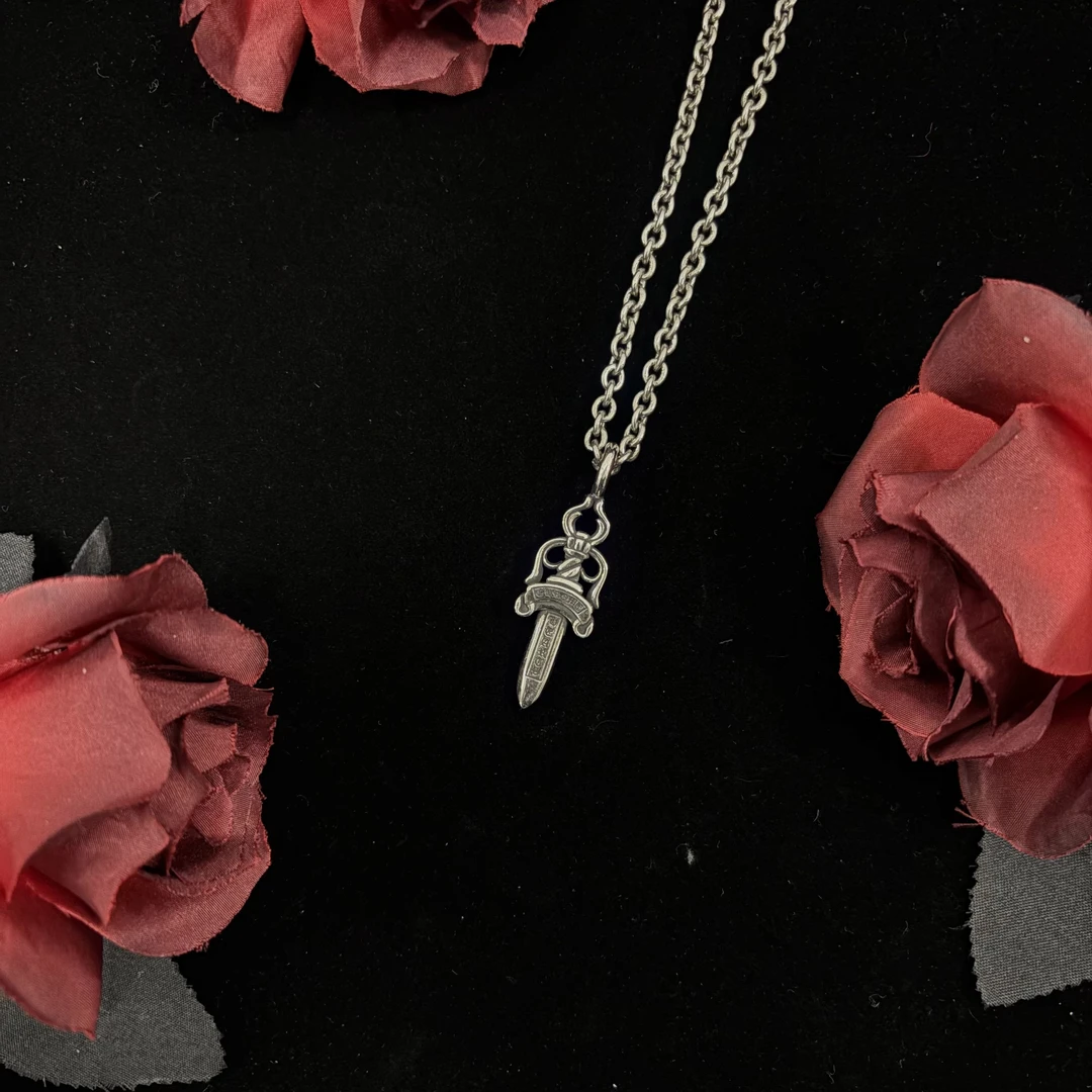 铜合金项链 中号宝剑做旧项链