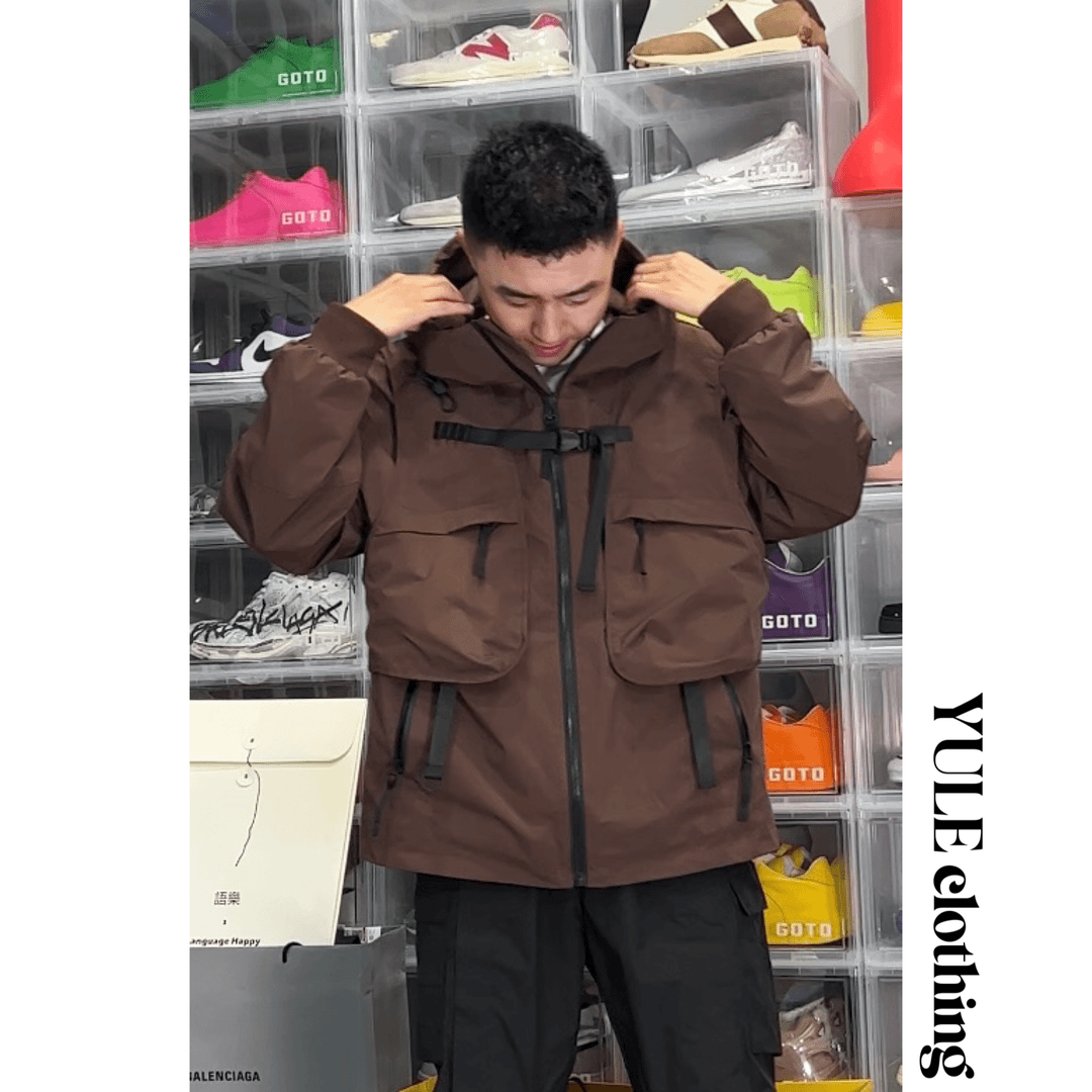 【语乐服饰】JK-9837秋季新款夹克外套假两件拼接户外休闲宽松百搭