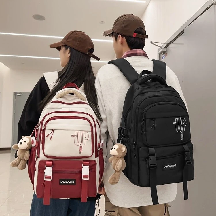 宽肩带减负护脊书包女初中生高中生旅行电脑包背包女双肩包大学生