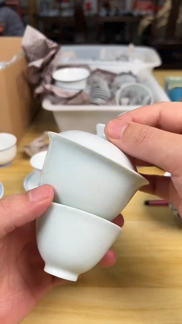 【闪购商品】瓷盖碗景德镇手工手绘茶具