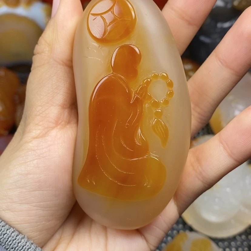 【闪购商品】玛瑙/玉髓手把未镶嵌花****7