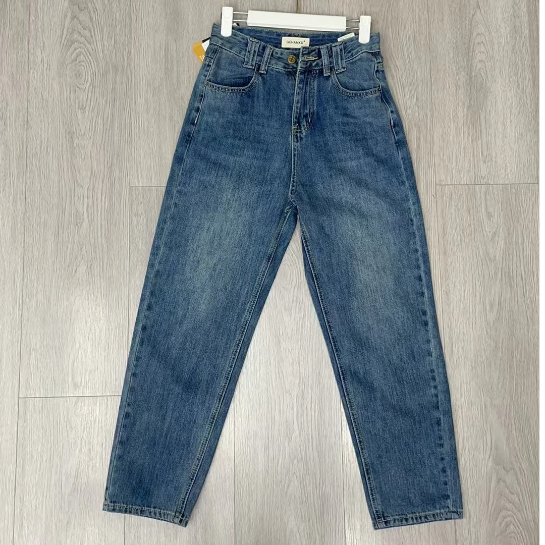 衣源G2309#秋季胖MM老爹显瘦哈伦宽松牛仔裤（裤长96左右）