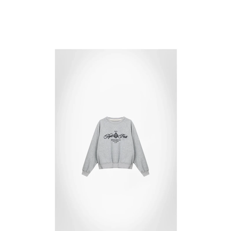 25孤品50%120圆领字母植绒宽松加绒卫衣【90%棉】ABYYMW1