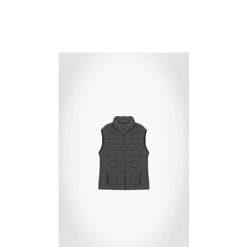 孤品640小立领保暖叠穿舒适马夹【30%羊绒 70%羊毛】ABMY697