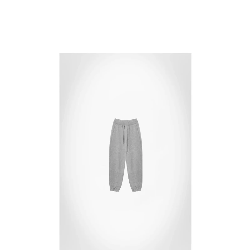 孤品40%190松紧腰宽松色织面料加绒束脚休闲裤【83%棉】ABST25579