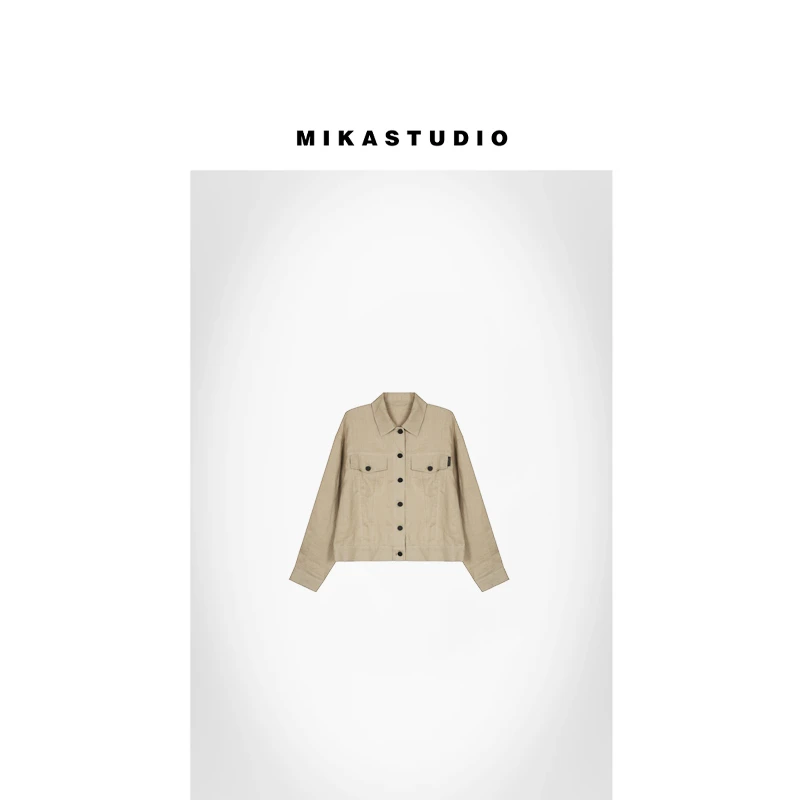 孤品260苎麻翻领长袖夹克外套【100%苎麻】CE003