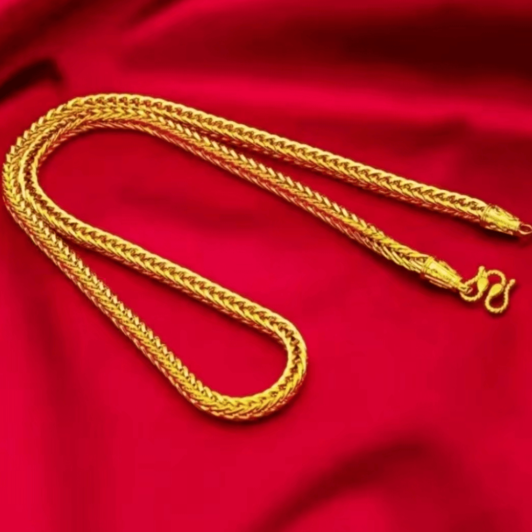 合金项链 【蛇骨项链】男士男款时尚百搭经典金色霸气素款编织气质